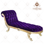 stylish purple velvet devan sofa