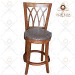 wooden stylish high back bar chair
