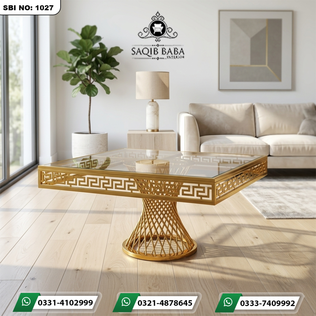 CNC design table available in iron and stainless steel for restaurant and banquet use
