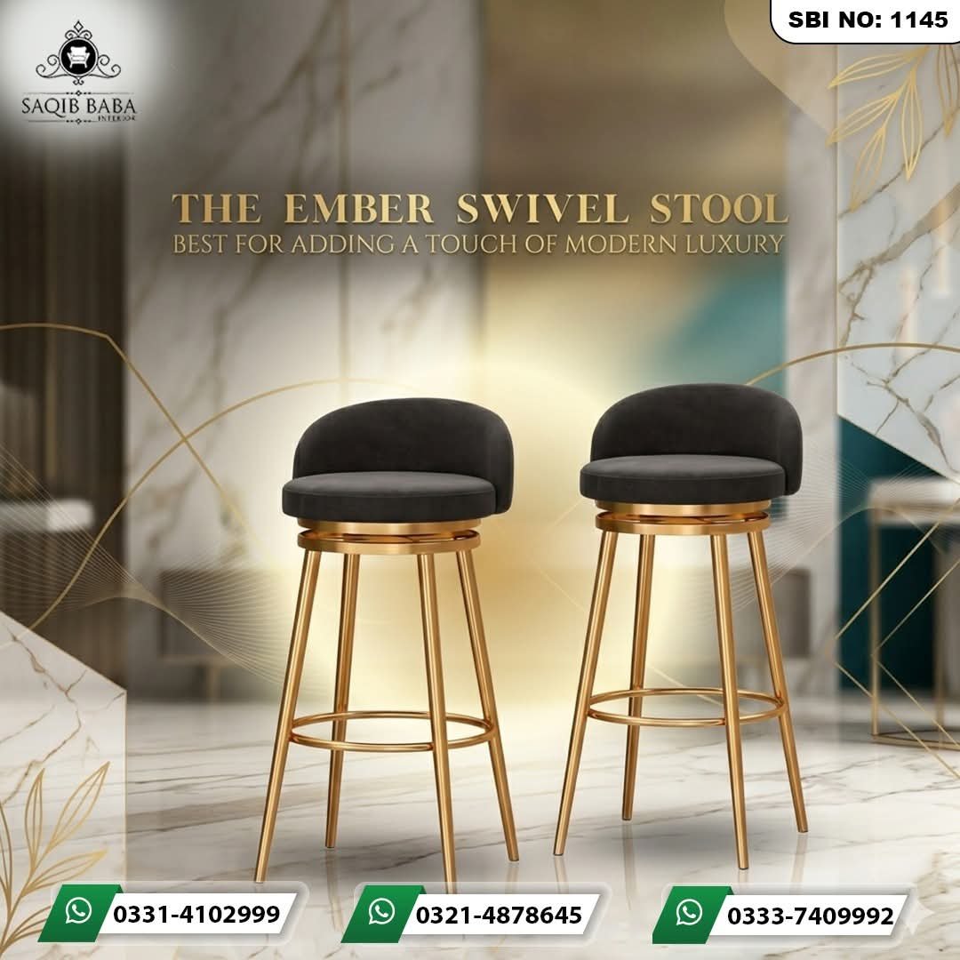 Modern Cafe Dining Chair SBI-1150 | Saqib Baba Modern light blue cafe dining chairs with durable metal legs by Saqib Baba Interior.