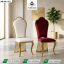 Chair with full-height iron steel outer frame and upholstered seat and back for commercial use