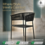 Cafe chair with iron structure and dori woven seat and back.