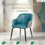 Cafe furniture set with wooden frame fully leather-covered chair and iron base table with MDF laminated top.