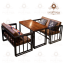 wooden fast food sofa set